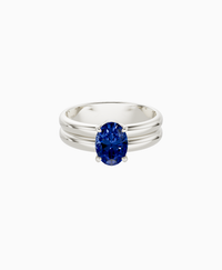 Royal Blue Lab Sapphire / Oval (NS) / 1ct