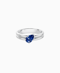 Royal Blue Lab Sapphire / Pear (Tilted) / 0.5ct