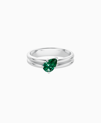 Zambian Lab Emerald / Pear (Tilted) / 0.5ct