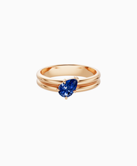 Royal Blue Lab Sapphire / Pear (Tilted) / 0.5ct
