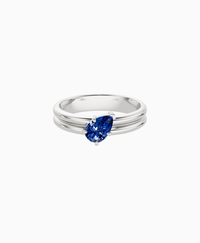 Royal Blue Lab Sapphire / Pear (Tilted) / 0.5ct