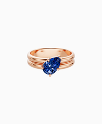Royal Blue Lab Sapphire / Pear (Tilted) / 1ct
