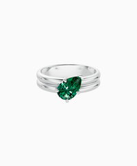 Zambian Lab Emerald / Pear (Tilted) / 1ct