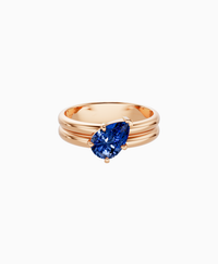 Royal Blue Lab Sapphire / Pear (Tilted) / 1ct