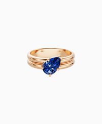 Royal Blue Lab Sapphire / Pear (Tilted) / 1ct