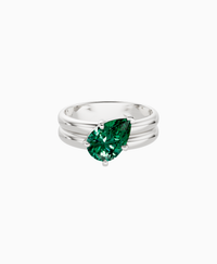 Zambian Lab Emerald / Pear (Tilted) / 1.5ct