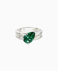 Zambian Lab Emerald / Pear (Tilted) / 1.5ct
