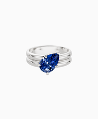 Royal Blue Lab Sapphire / Pear (Tilted) / 1.5ct