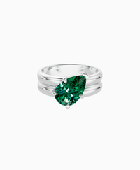 Zambian Lab Emerald / Pear (Tilted) / 2ct