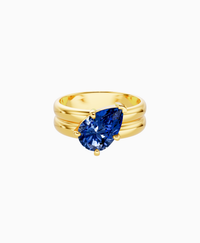 Royal Blue Lab Sapphire / Pear (Tilted) / 2ct
