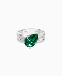 Zambian Lab Emerald / Pear (Tilted) / 2ct