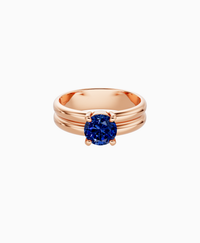 Royal Blue Lab Sapphire / Round / 1ct