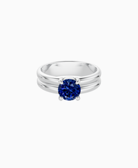 Royal Blue Lab Sapphire / Round / 1ct