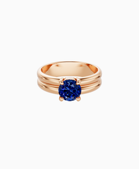 Royal Blue Lab Sapphire / Round / 1ct