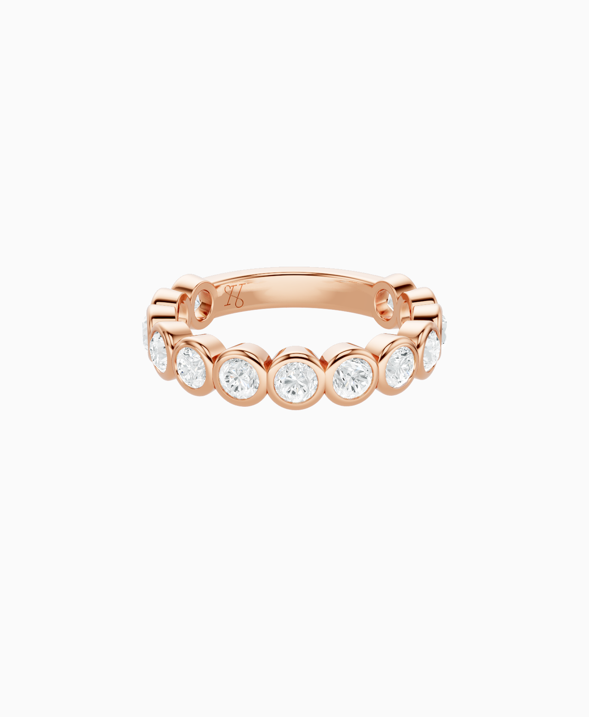 Bezel Eternity Ring - 9K Rose Gold
