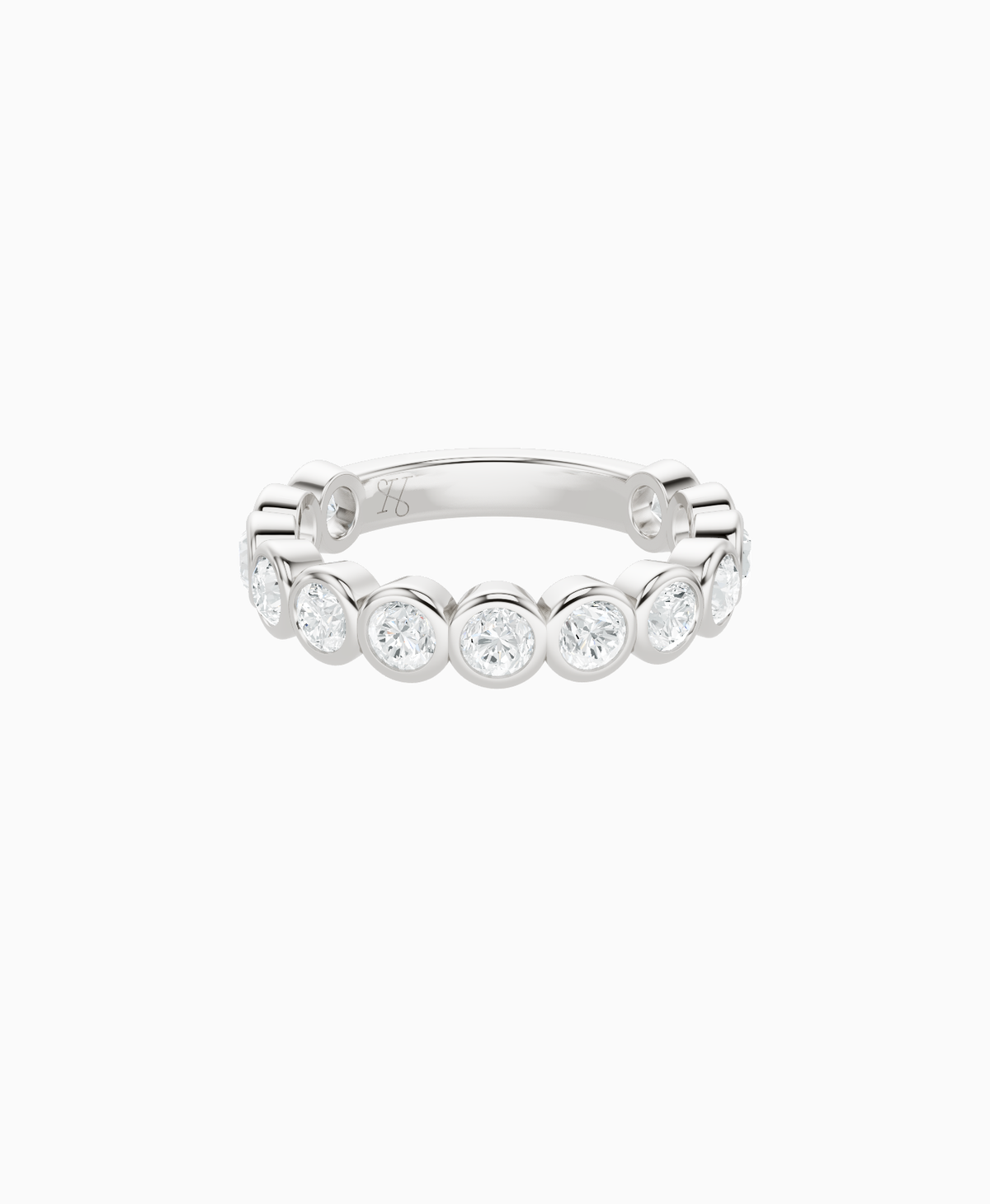 Bezel Eternity Ring - 14K White Gold