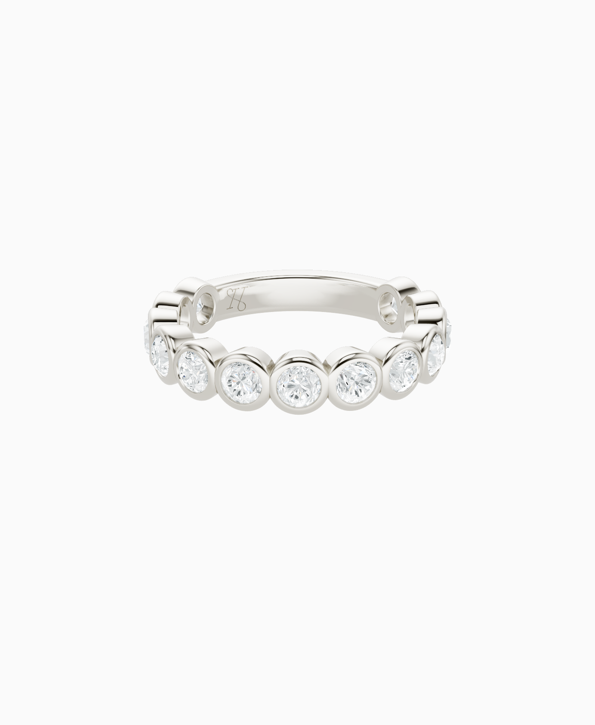 Bezel Eternity Ring - 18K White Gold