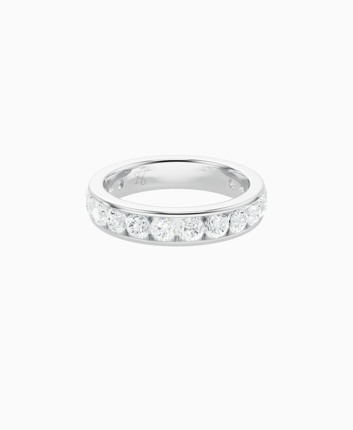 Channel Set Eternity Ring - 9K White Gold