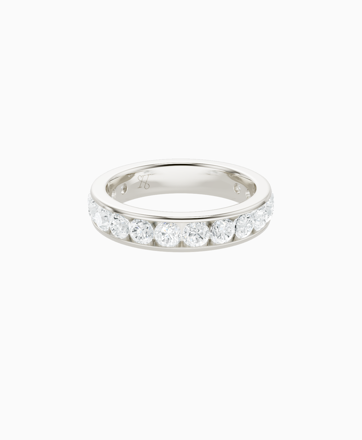 Channel Set Eternity Ring - 18K White Gold