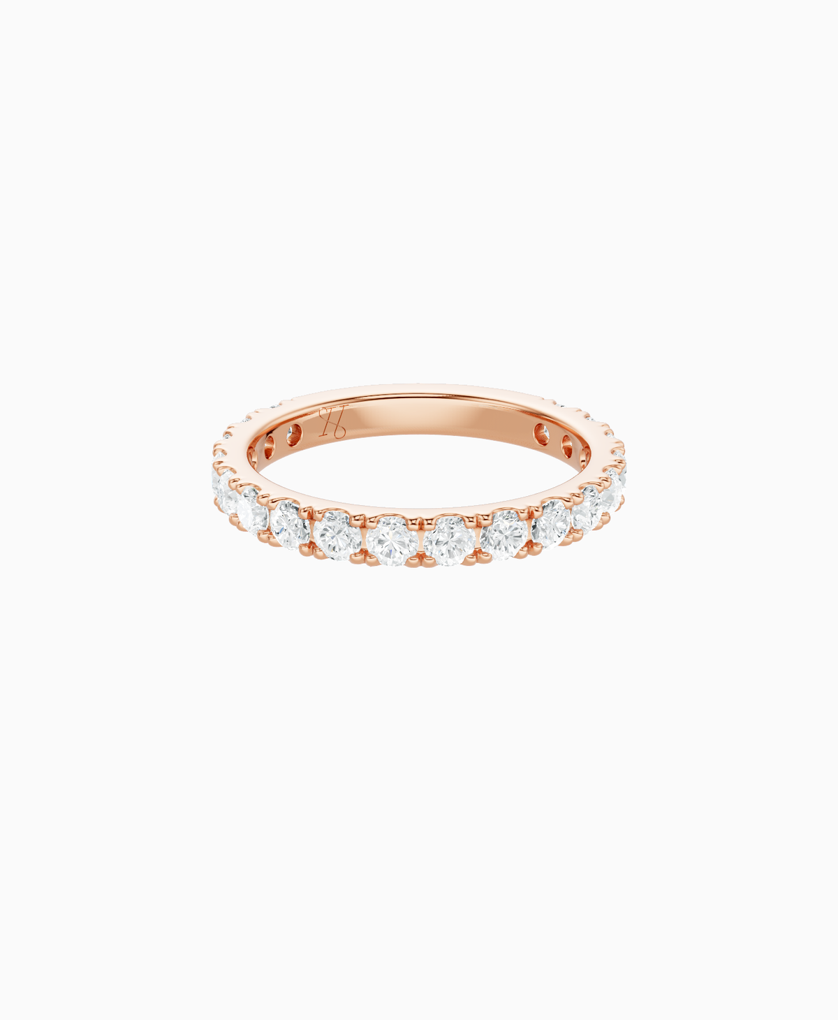 Pave Eternity Ring - 9K Rose Gold