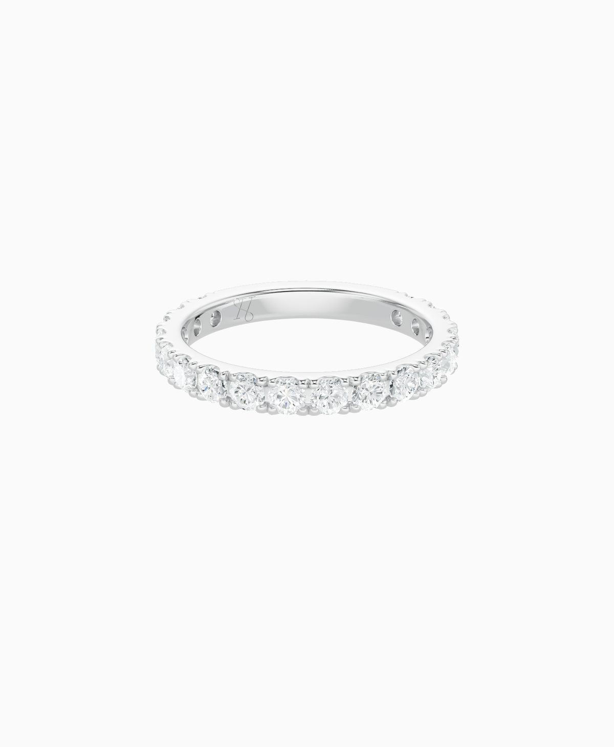 Pave Eternity Ring - 9K White Gold