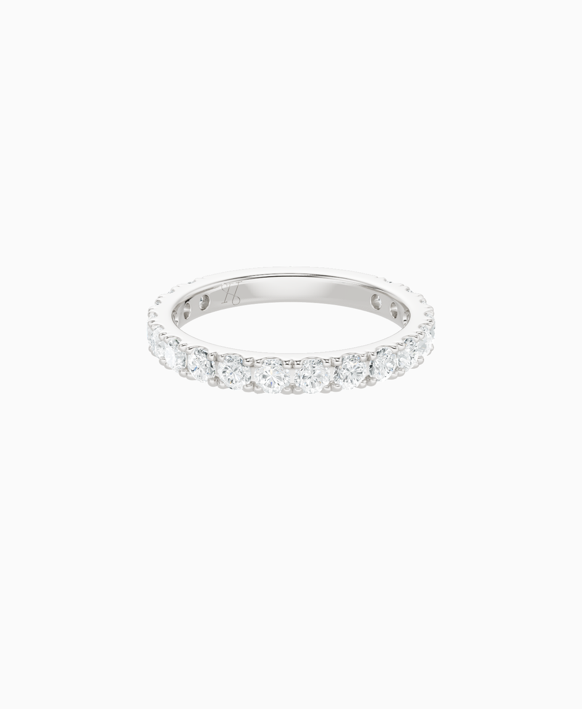 Pave Eternity Ring - 14K White Gold