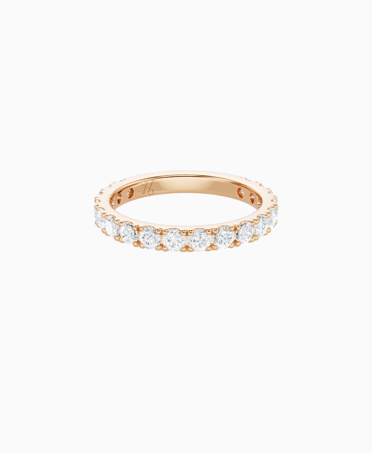 Pave Eternity Ring - 18K Rose Gold
