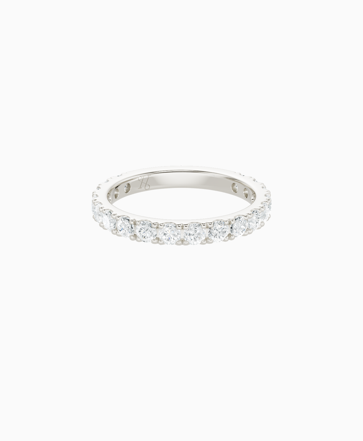 Pave Eternity Ring - 18K White Gold