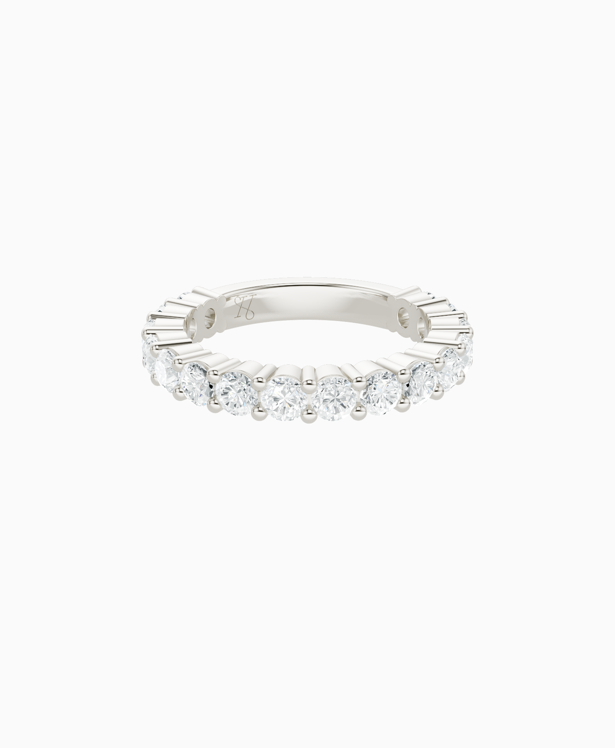Prong Eternity Ring - 18K White Gold