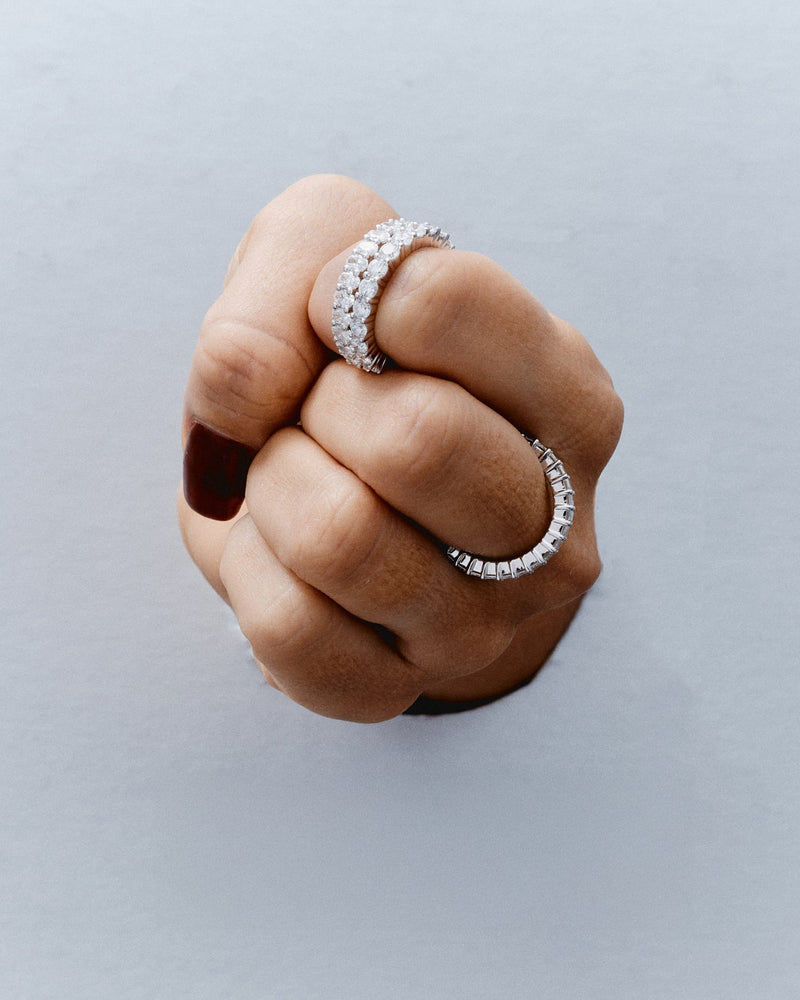 14K White Gold / White Lab Diamond / Round