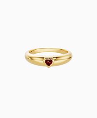 Raised Bezel Pinky Ring - 9K Yellow Gold