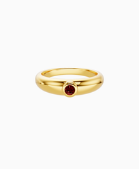 Raised Bezel Pinky Ring - 14K Yellow Gold