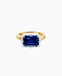 Royal Blue Lab Sapphire / Emerald (EW) / 3ct