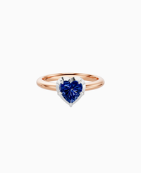 Royal Blue Lab Sapphire / Heart / 1ct