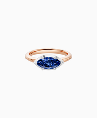 Royal Blue Lab Sapphire / Marquise (EW) / 1ct