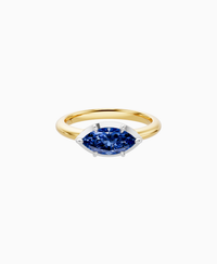 Royal Blue Lab Sapphire / Marquise (EW) / 1ct