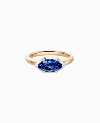 Royal Blue Lab Sapphire / Marquise (EW) / 1ct