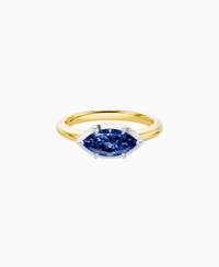 Royal Blue Lab Sapphire / Marquise (EW) / 1ct
