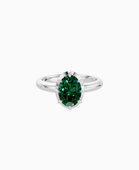 Zambian Lab Emerald / Oval (NS) / 1.5ct