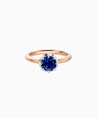 Royal Blue Lab Sapphire / Round / 1ct