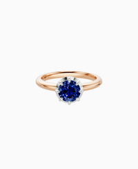 Royal Blue Lab Sapphire / Round / 1ct