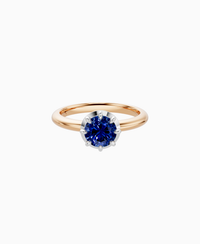 Royal Blue Lab Sapphire / Round / 1ct