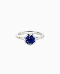 Royal Blue Lab Sapphire / Round / 1ct