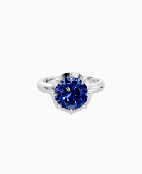 Royal Blue Lab Sapphire / Round / 3ct