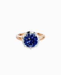 Royal Blue Lab Sapphire / Round / 3ct