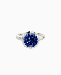 Royal Blue Lab Sapphire / Round / 3ct