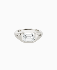 Heritage Bezel Signet Ring - 18K White Gold