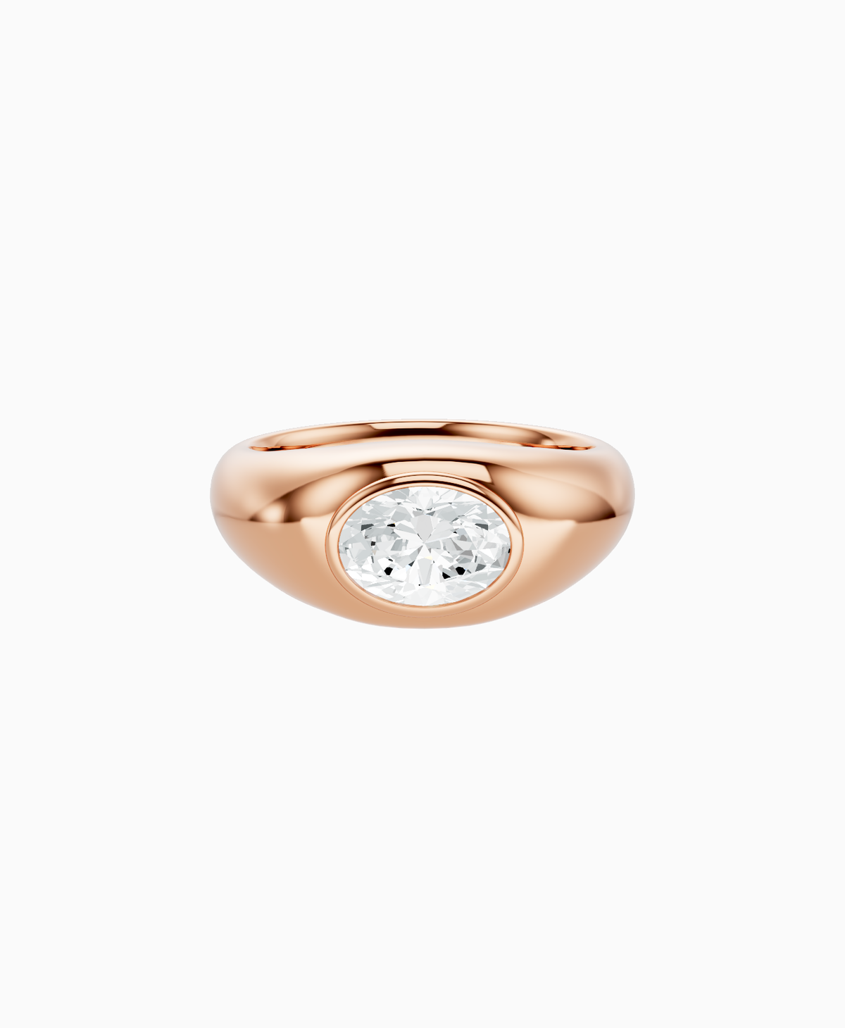 Heritage Bezel Signet Ring - 9K Rose Gold