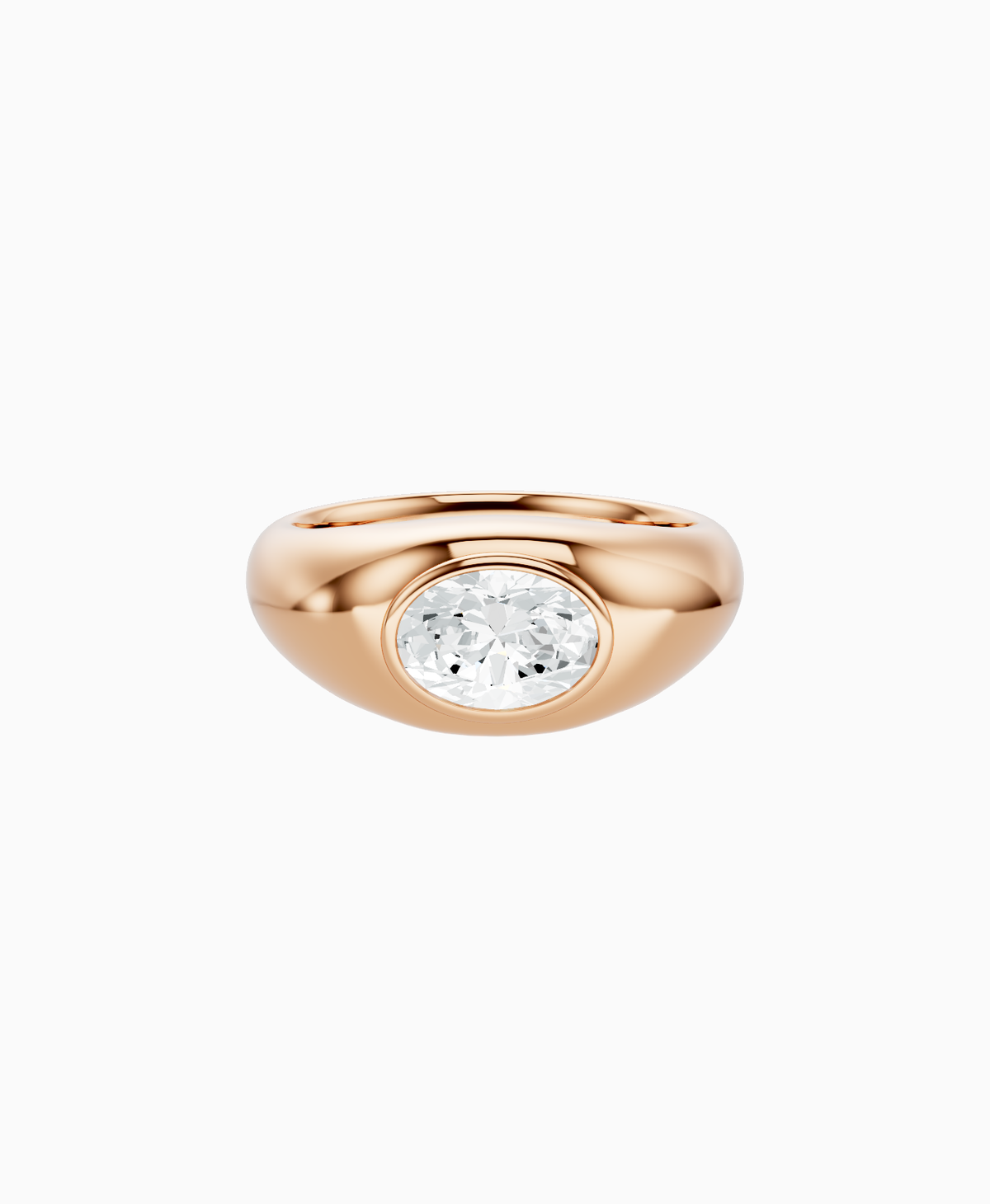 Heritage Bezel Signet Ring - 14K Rose Gold